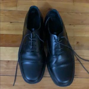 Rockport M1708 Cap Toe Oxford Black Leather Sz 9M